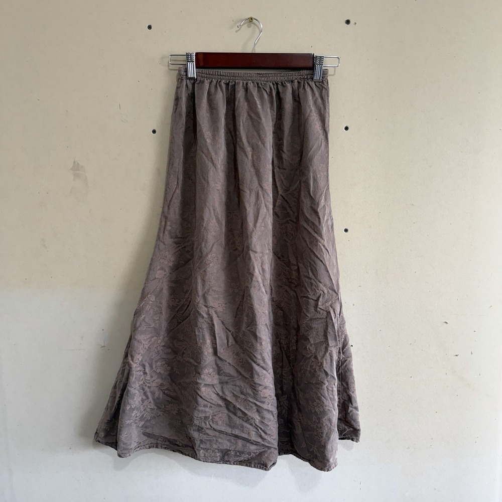 Vintage Y2K Whimsigoth Fairy Pulp Silk-Cotton Midi Skirt Boho